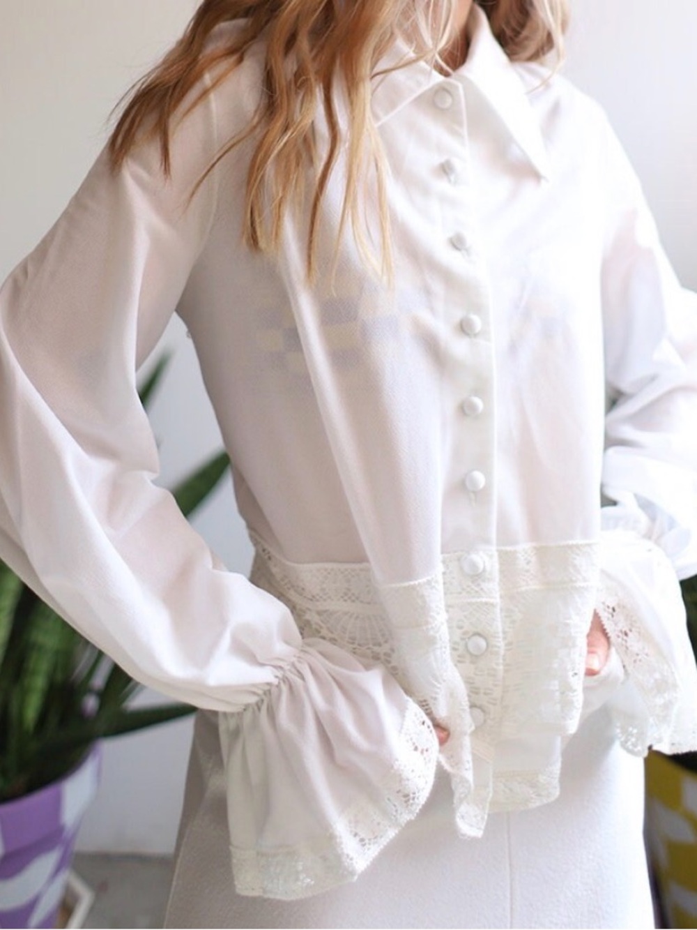 ✨ STUNNING Vintage 1960s/1970s West-Set California White Prairie Co-Ord Set ✨ - Picture 5 of 6